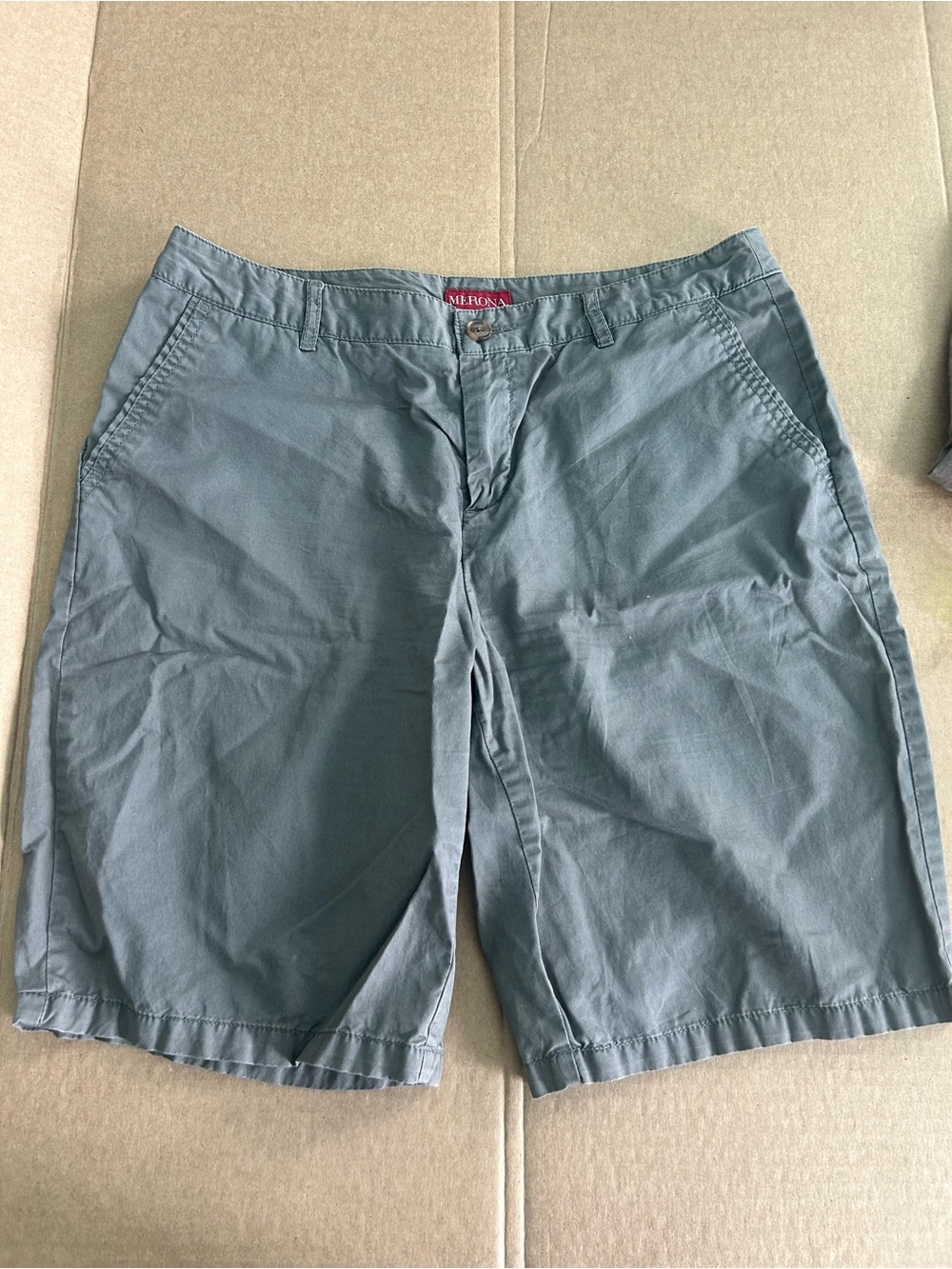 Merona Women’s Taupe Gray Flat-Front Casual Shorts